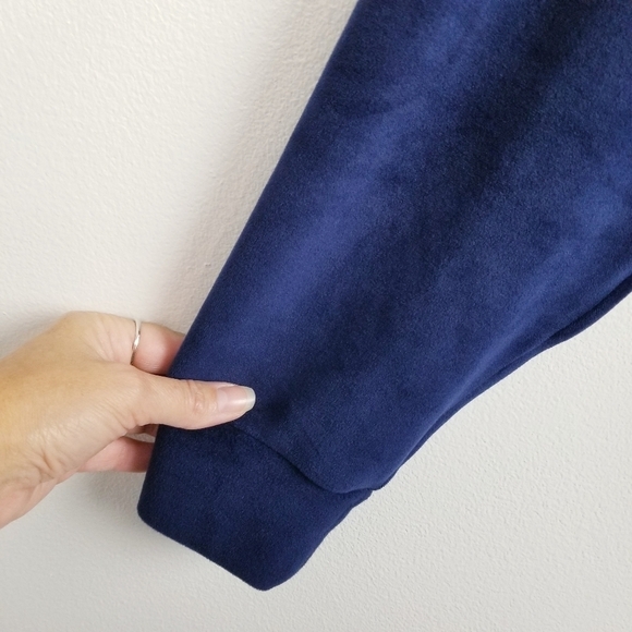 Zyia Active Velour Navy Blue Sweatshirt XL - Picture 6 of 6